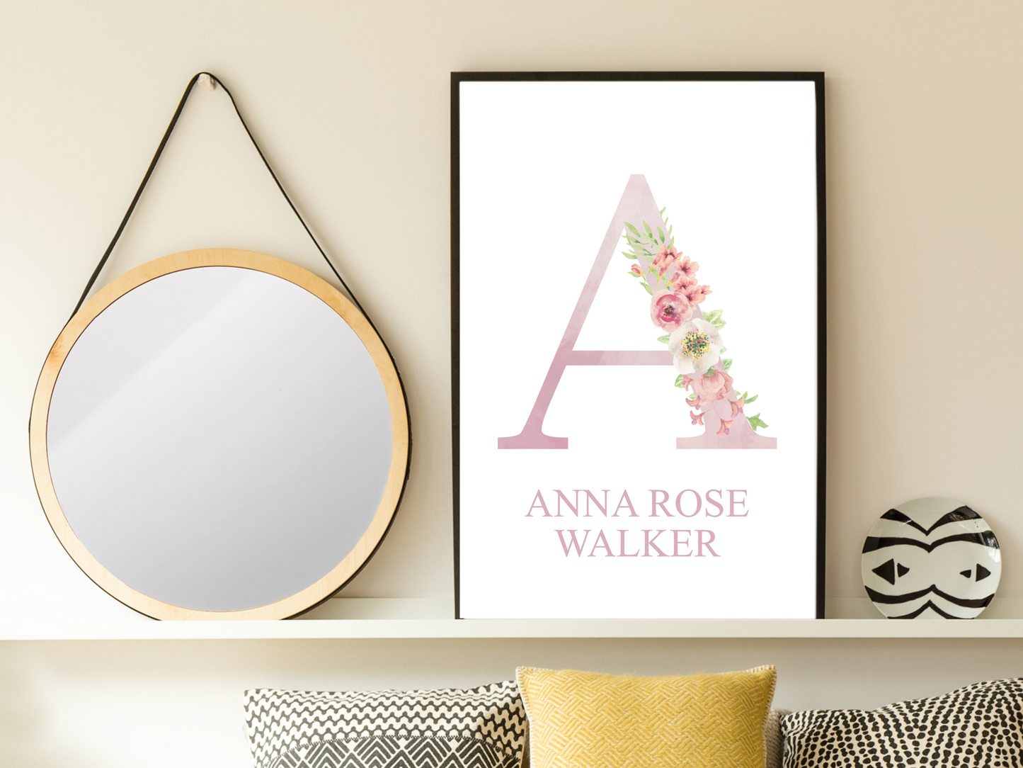 Pink Personalised Initial & Name