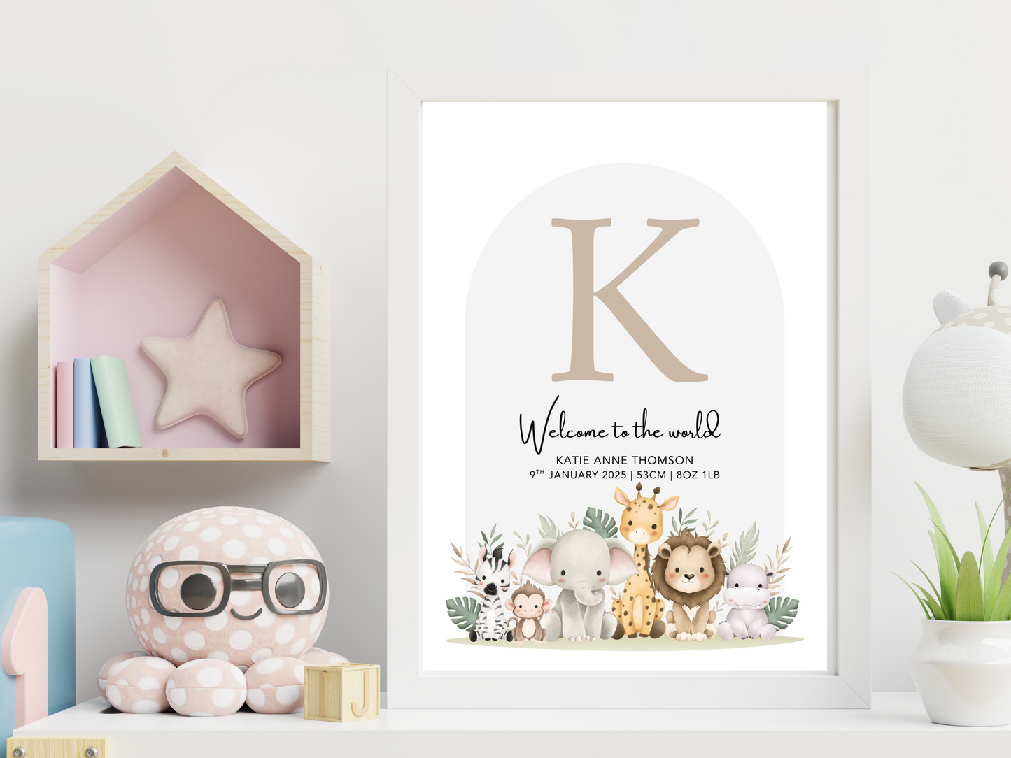 Newborn Baby Animal Personalised