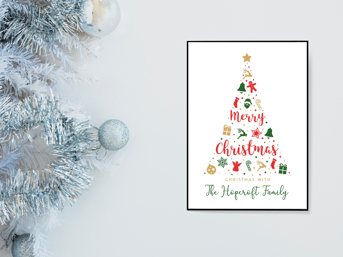 White Christmas Tree Personalised
