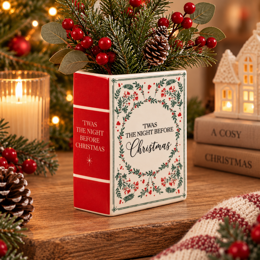 Book Vase "Twas The Night Before Christmas"