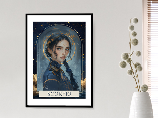 Scorpio Zodiac Tarot Print | Astrology Poster