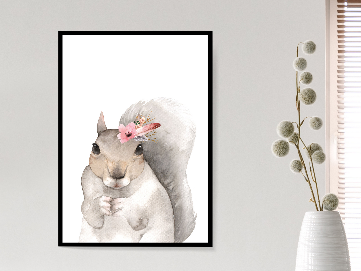 Floral Woodland Squirrel