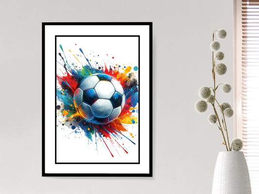Watercolour Football Art