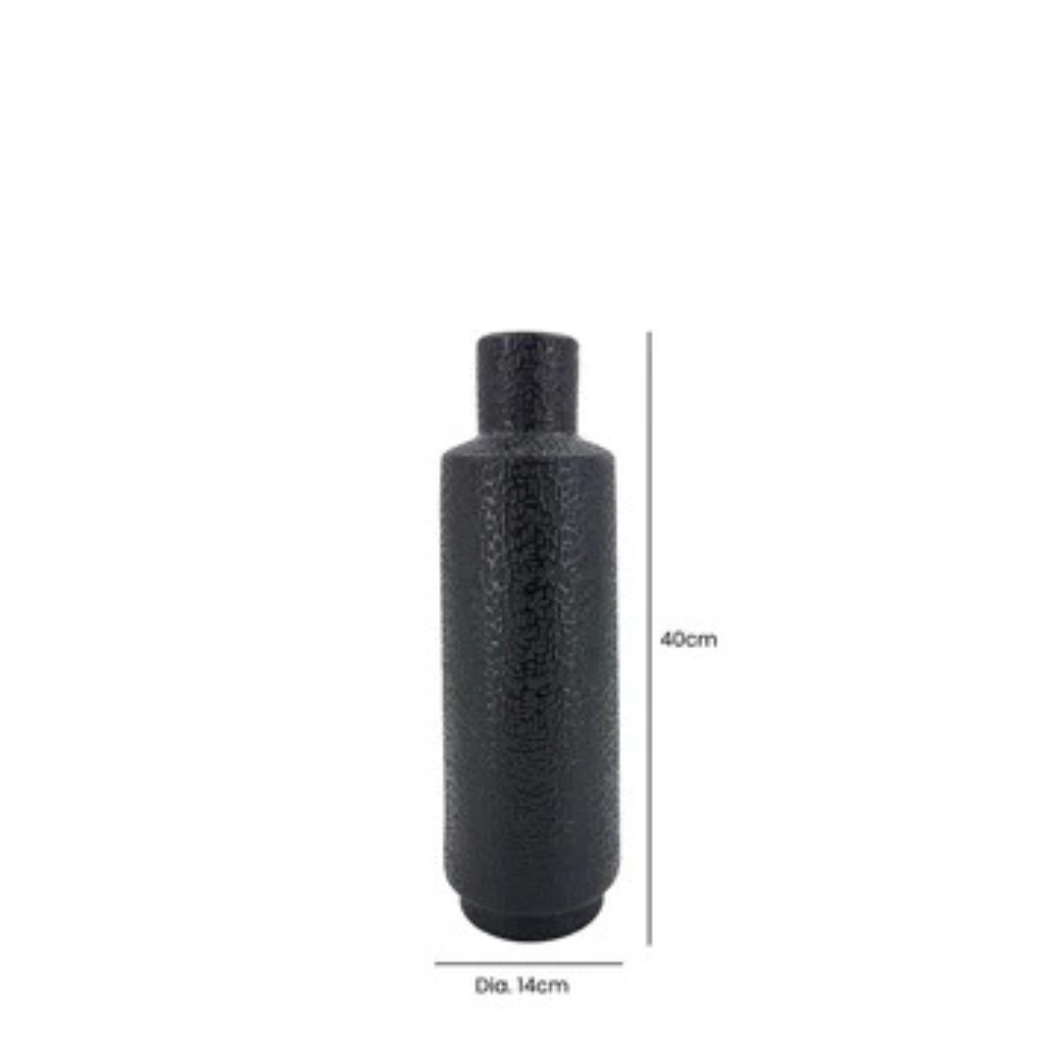 Black Textured Vase