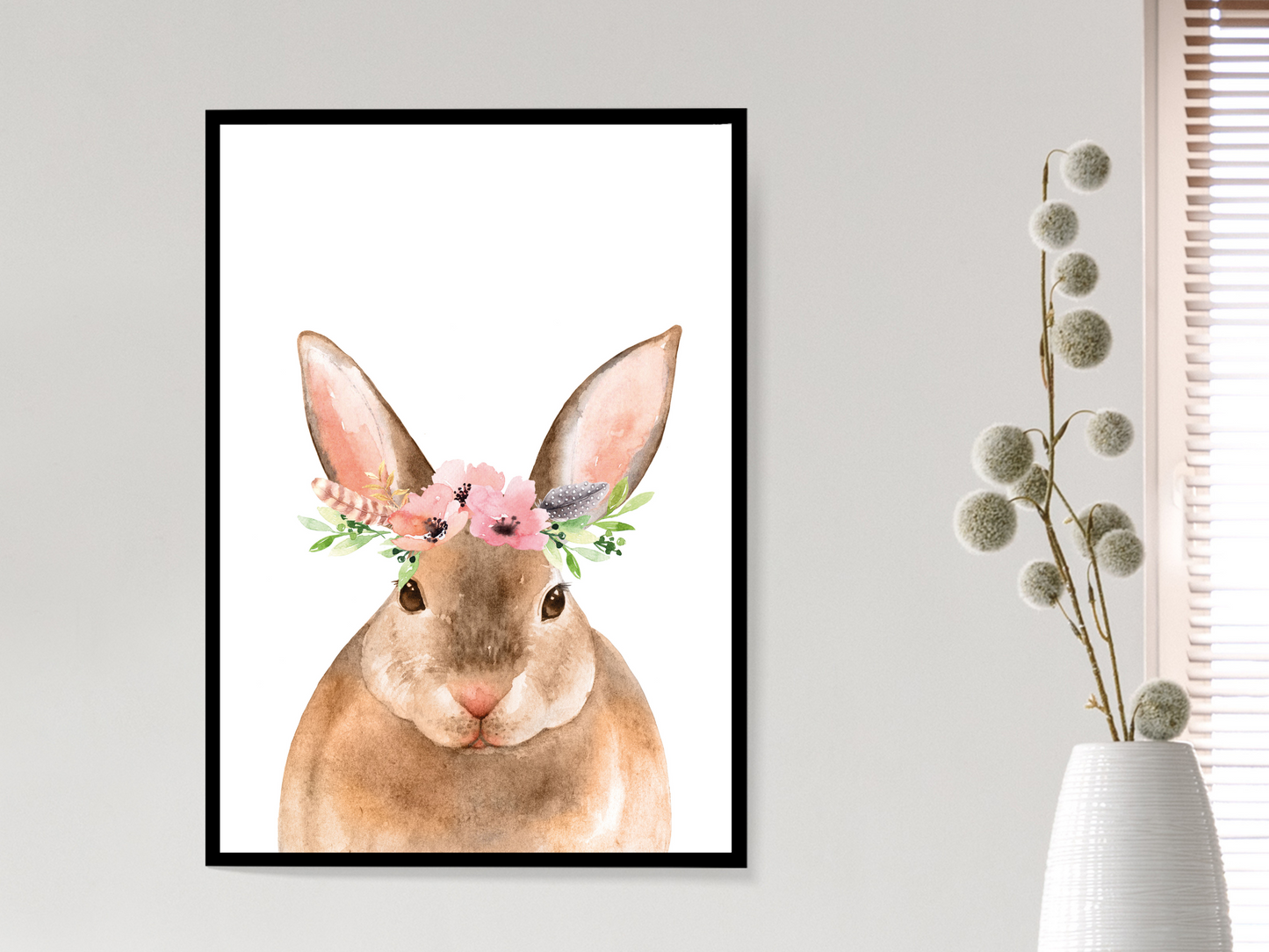 Floral Woodland Rabbit