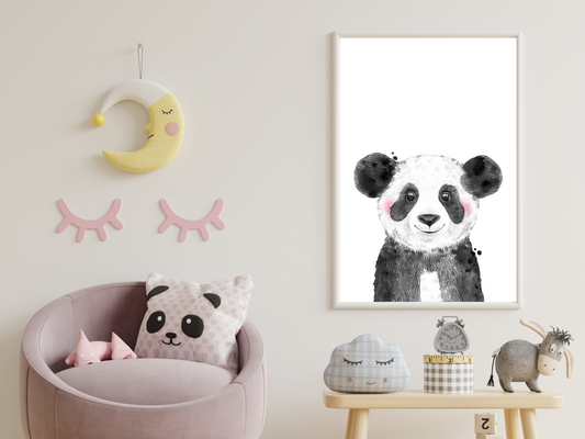 Watercolour Cute Panda