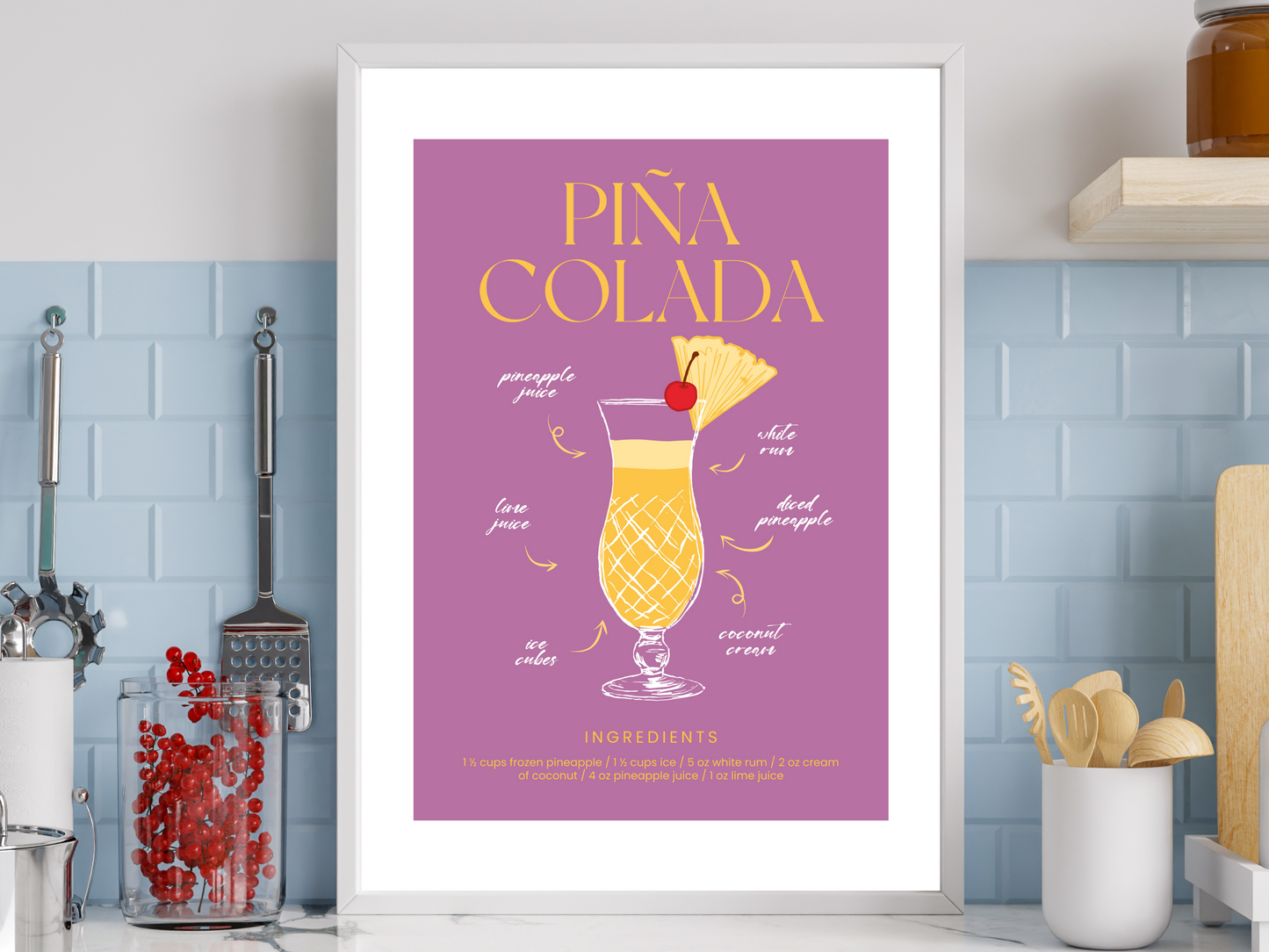 Pina Colada Purple Cocktail