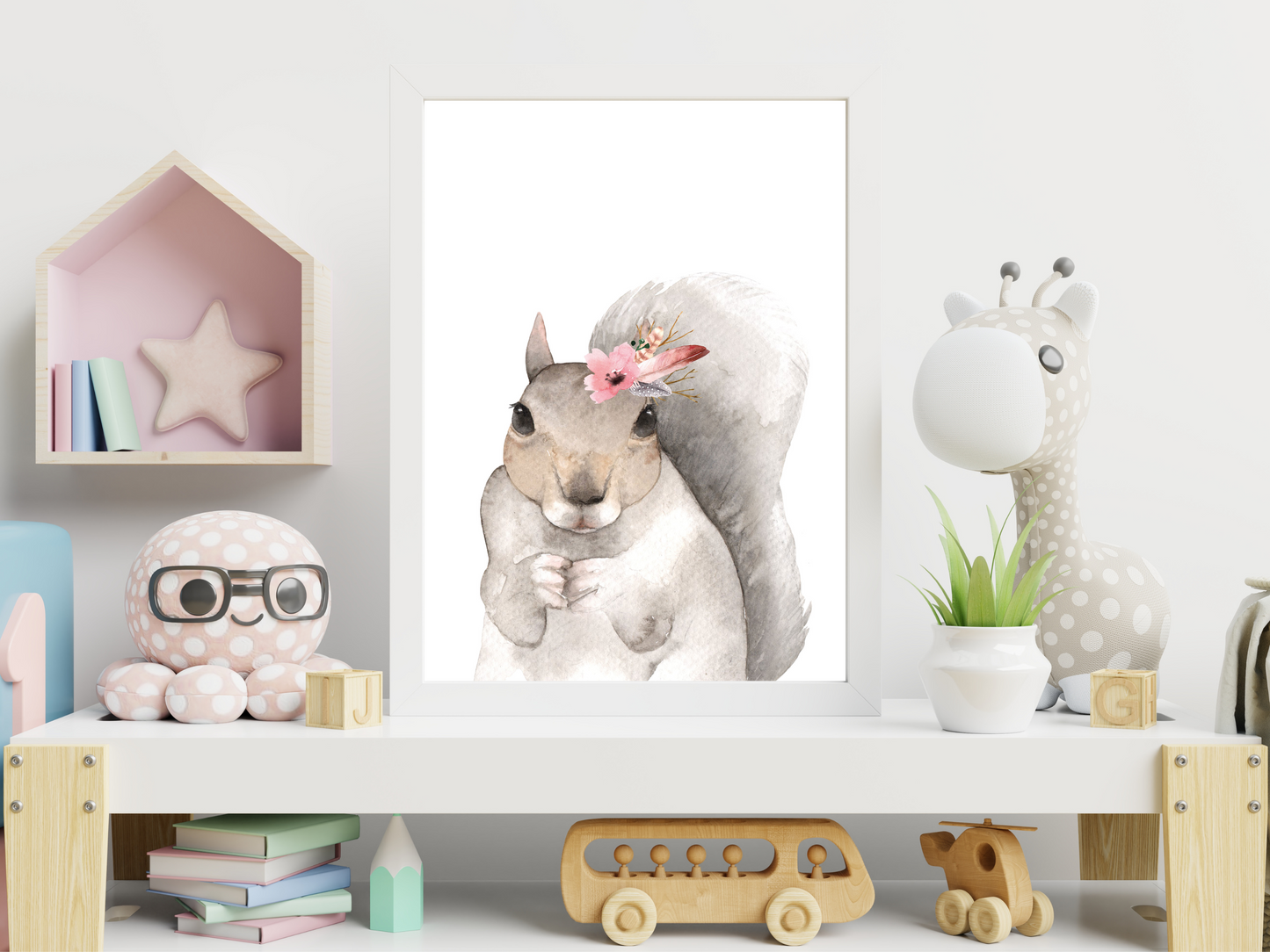 Floral Woodland Squirrel