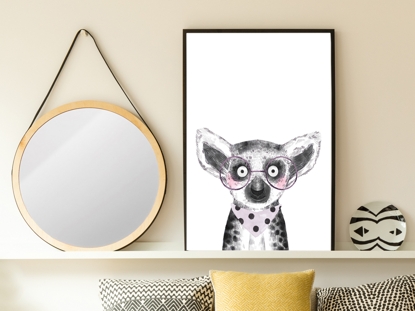 Watercolour Baby Lemur