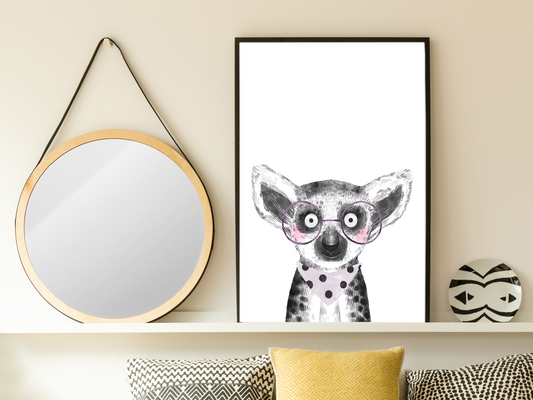 Watercolour Baby Lemur