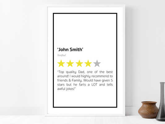 Personalised Review Print