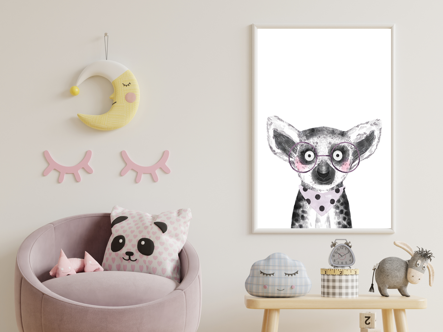 Watercolour Baby Lemur