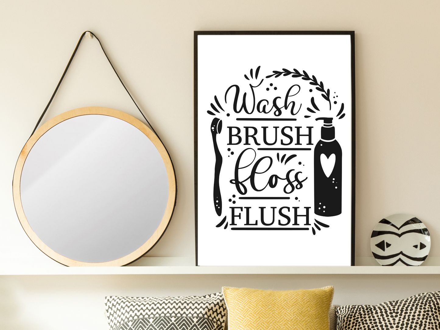 Wash, Brush, Floss, Flush