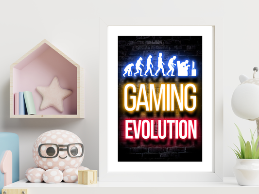 Gaming Evolution | Neon Gaming Art