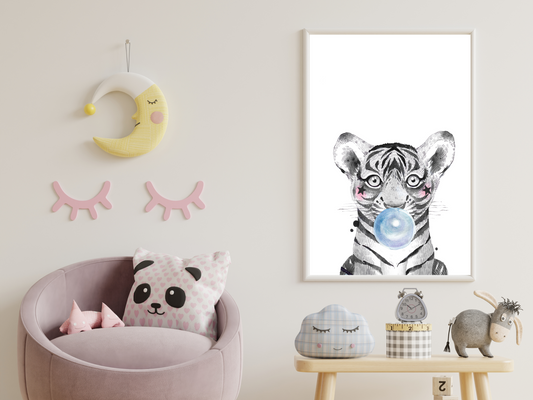 Watercolour Bubble Baby Tiger