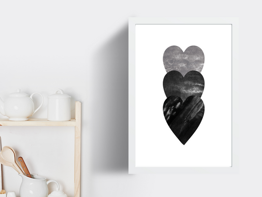 Noir Texture Hearts