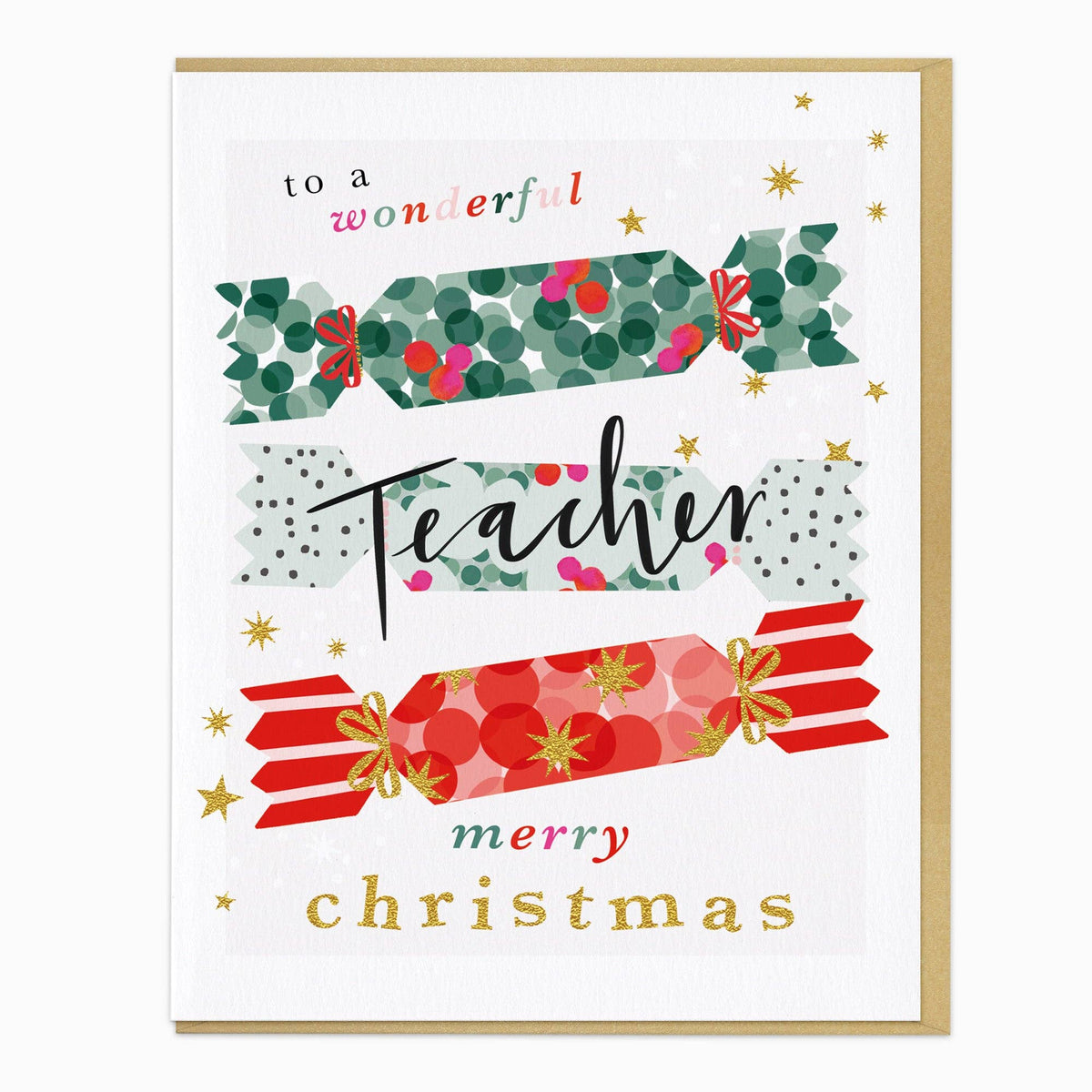 Wonderful Teacher Christmas Card