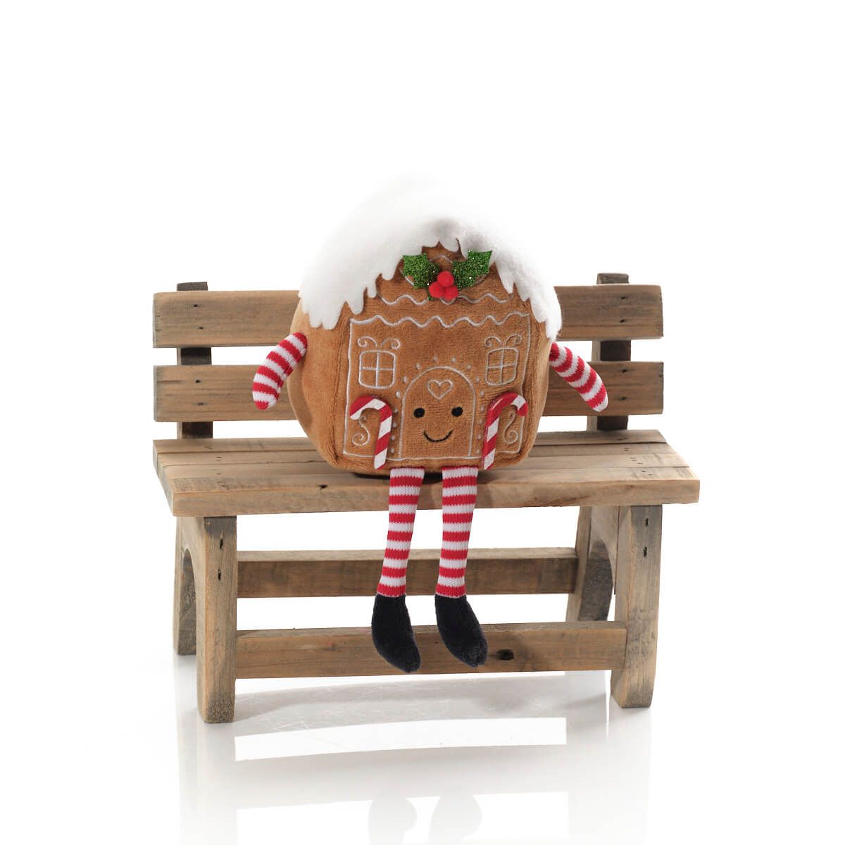 Fabric Gingerbread House Shelf Sitter