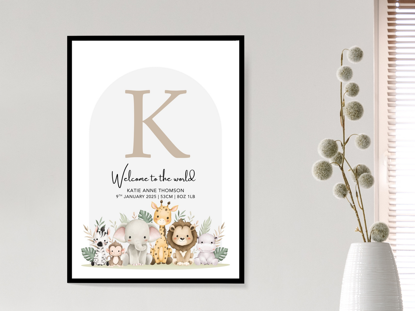 Newborn Baby Animal Personalised