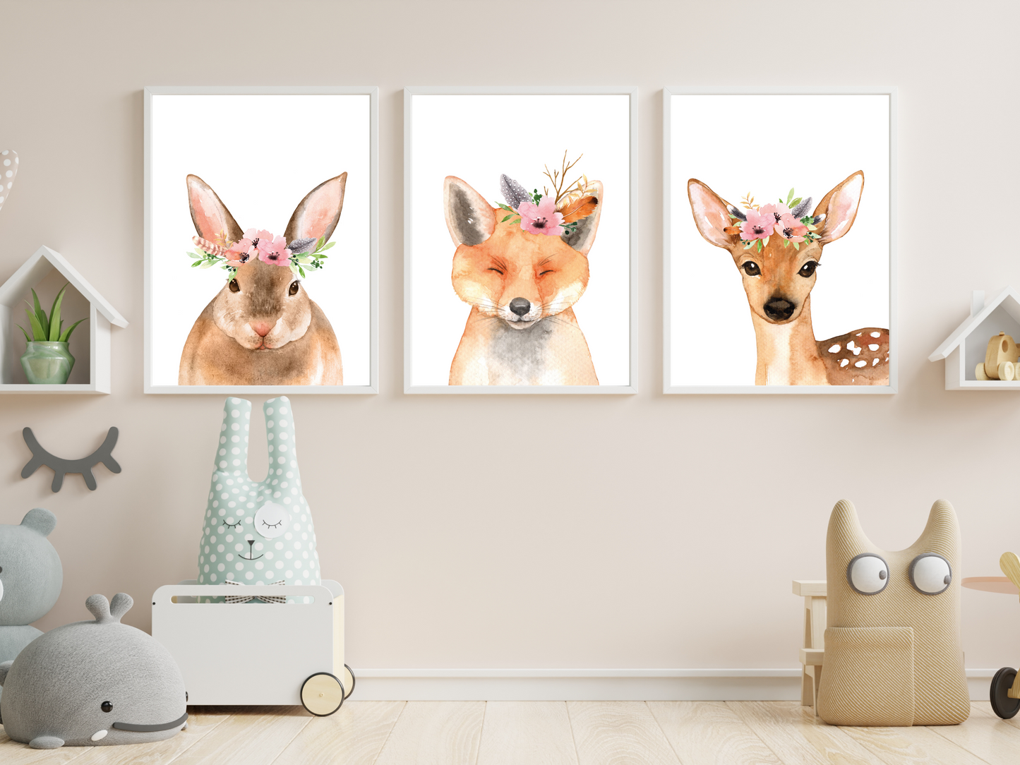 Floral Woodland Fox
