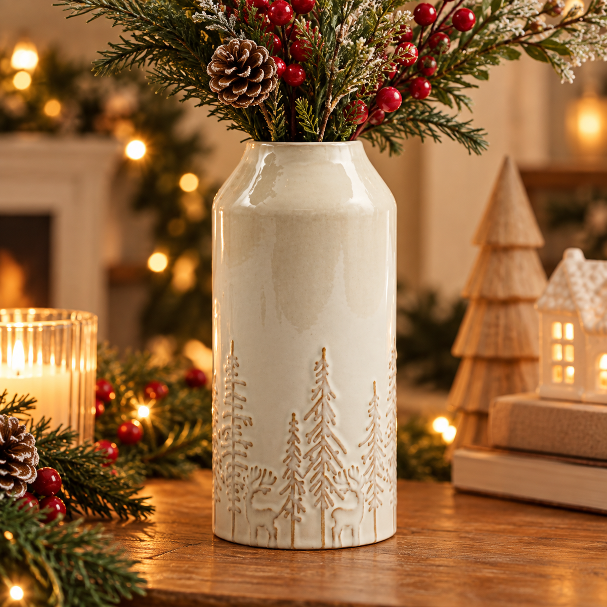 Tree Embossed Vase