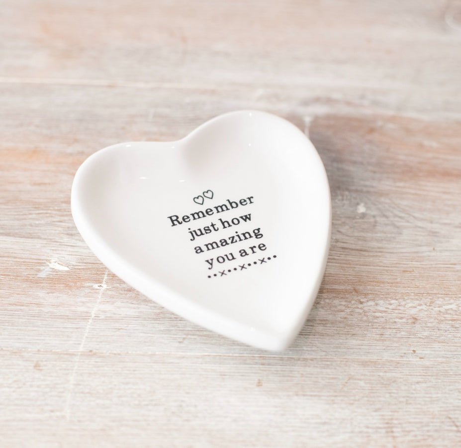 Remember How Amazing You Are | Heart-Shaped Trinket Dish