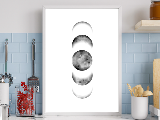 Moon Phases Print | Celestial Poster
