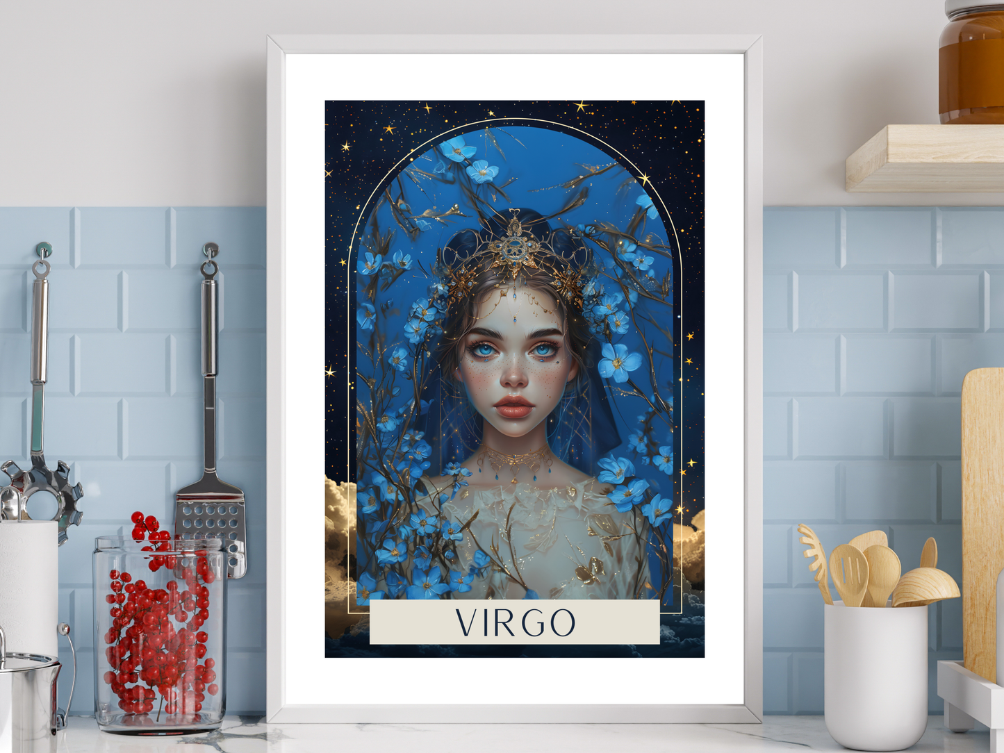 Virgo Zodiac Tarot Print | Astrology Poster