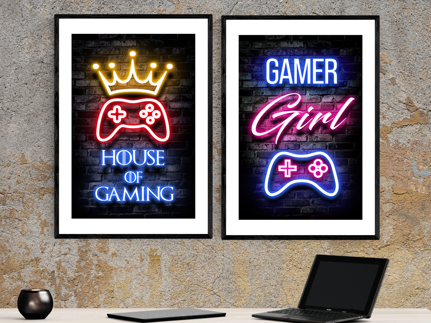 Gamer Girl | Neon Gaming Art