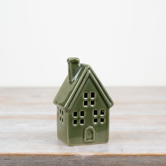 Green Glazed LED Light Up House