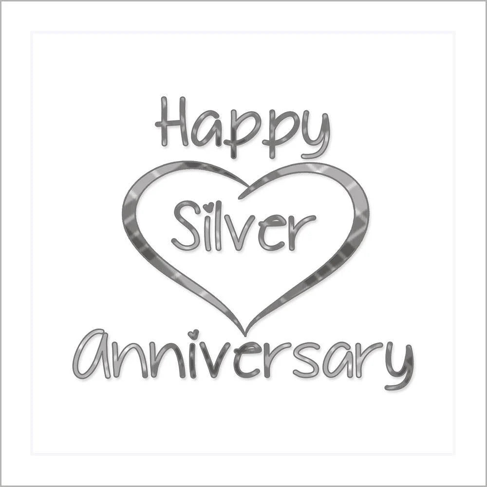 Happy Silver Anniversary Tartan Card