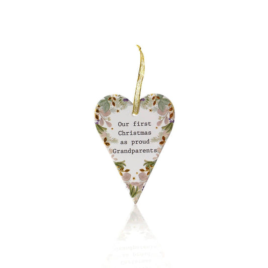 Proud Grandparents Ceramic Festive Hanger