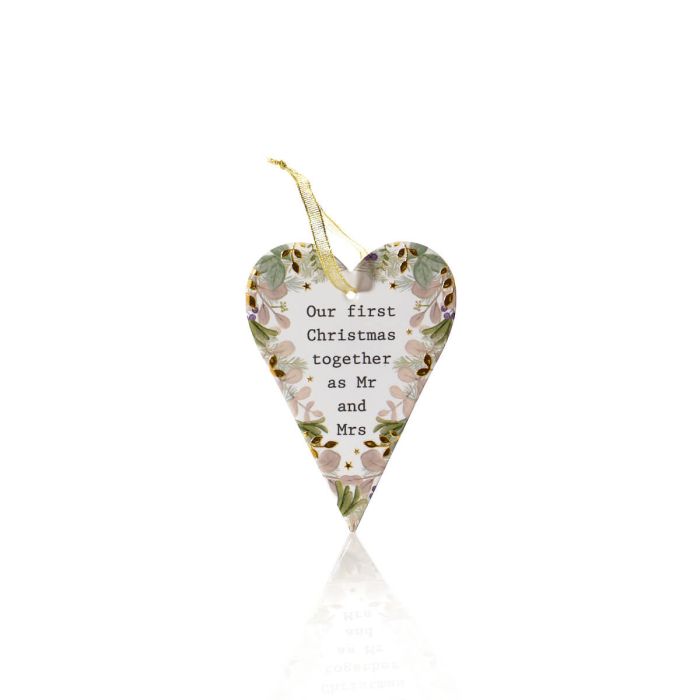 Mr & Mrs Ceramic Festive Hanger