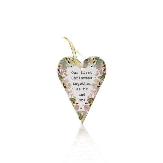 Mr & Mrs Ceramic Festive Hanger