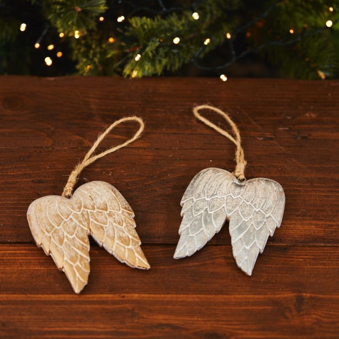 Wooden Angel Wing Hanging Decoration