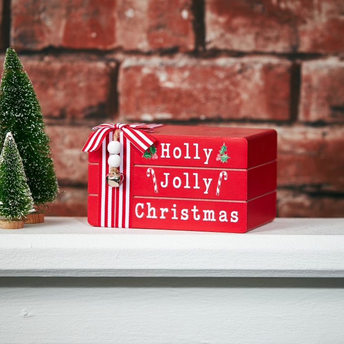 Festive Faux Book Stack