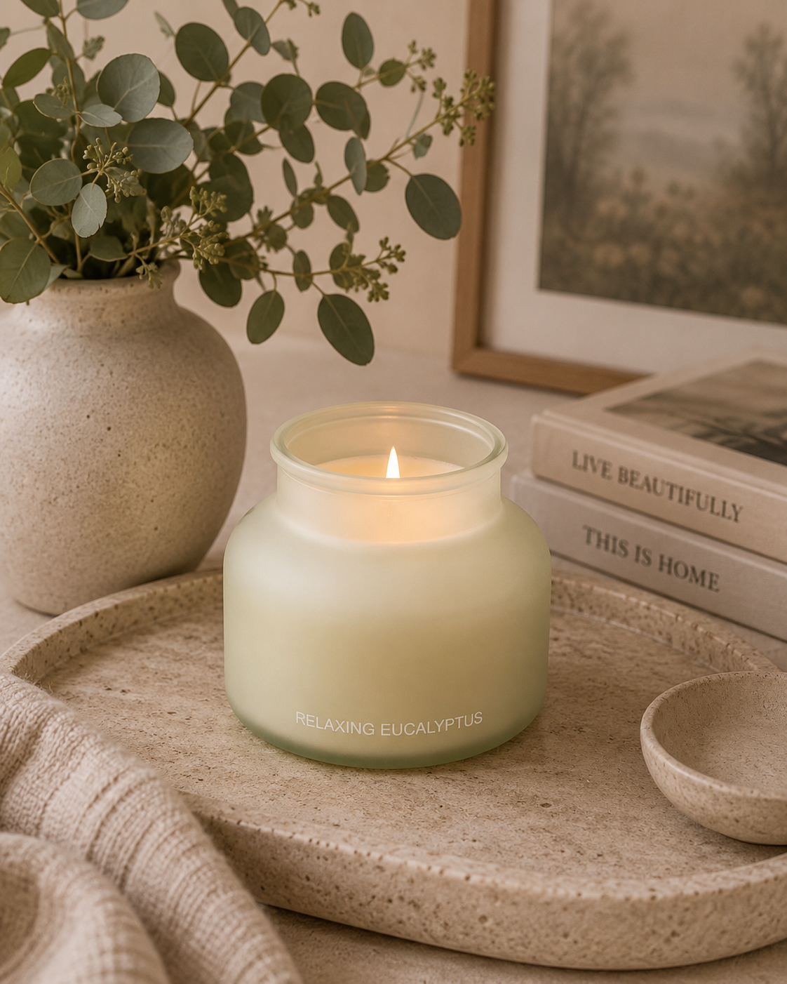 Relaxing Eucalyptus Candle | Large