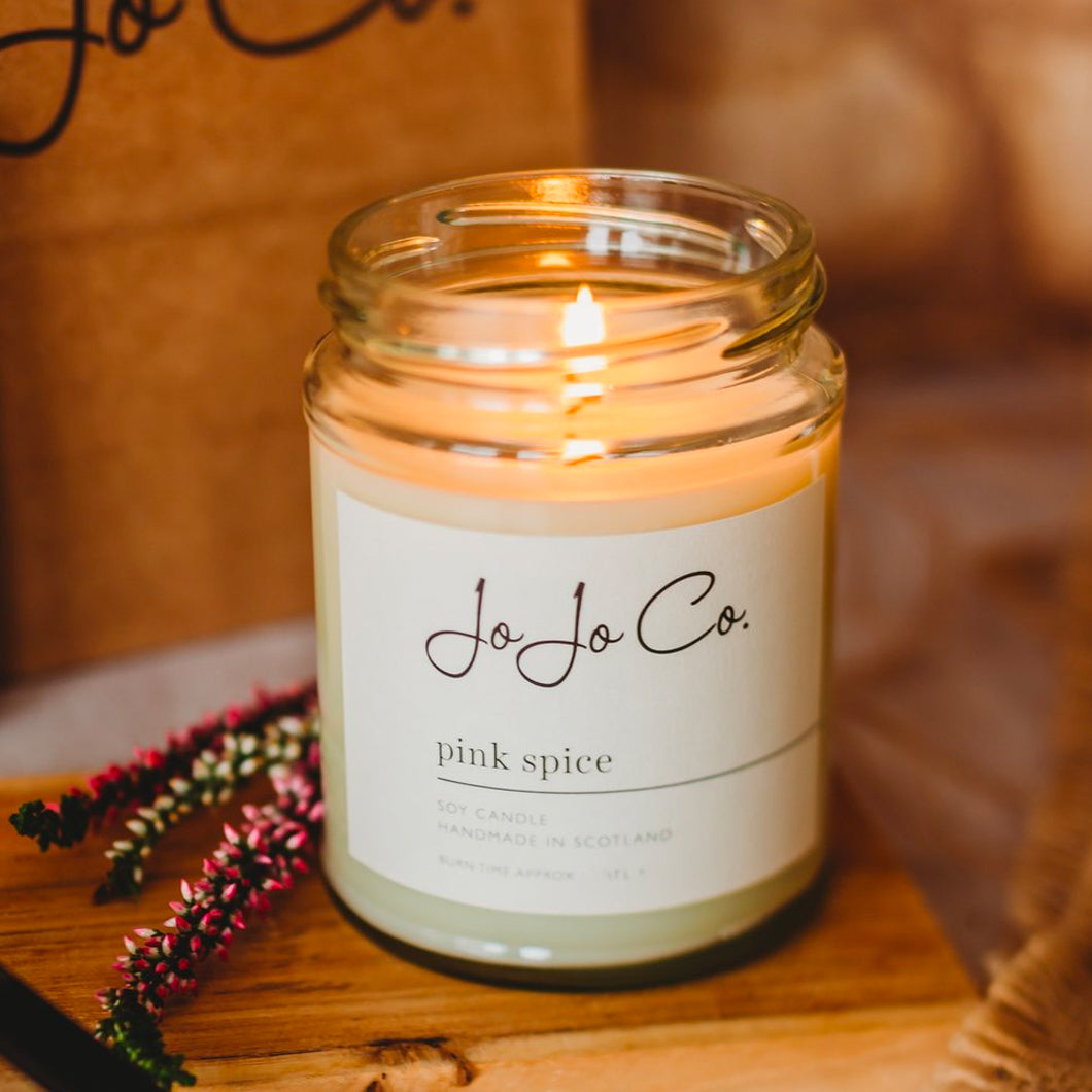 JoJo Co. Pink Spice Luxury Candle
