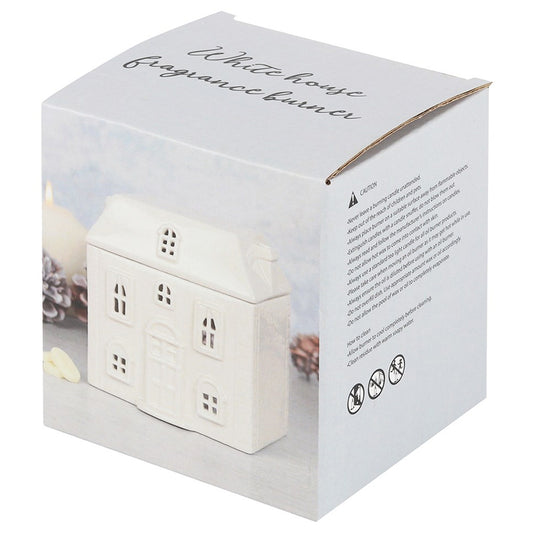 White Ceramic House Oil Burner