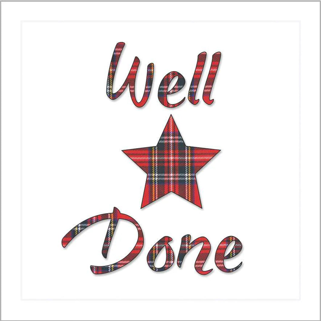 Well Done Tartan Card