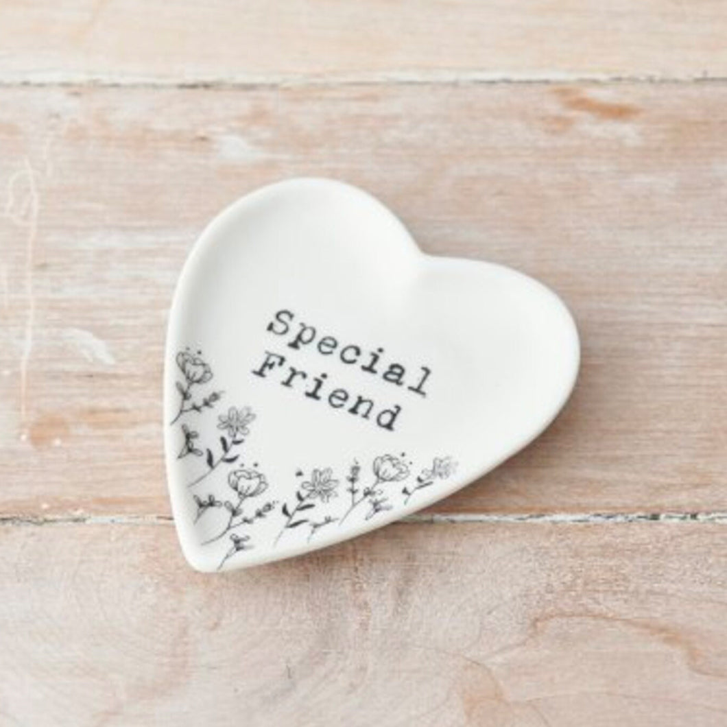 Special Friend Floral Trinket Dish