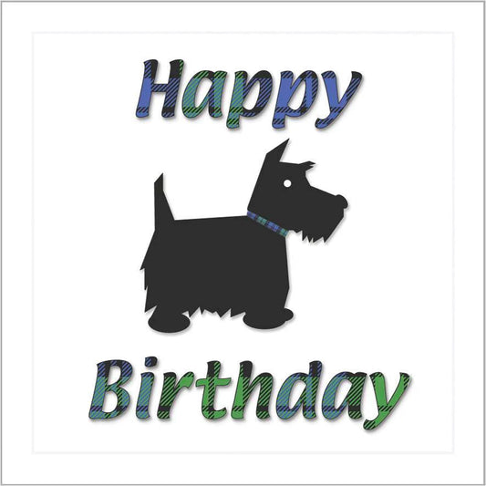 Happy Birthday Scottie Dog Card