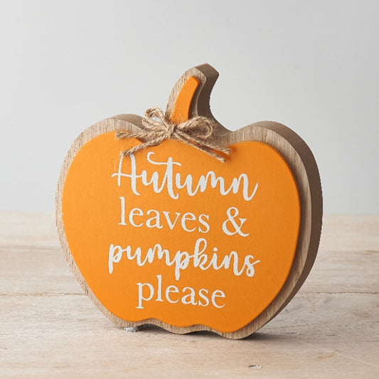 Autumn Leaves Block Sign
