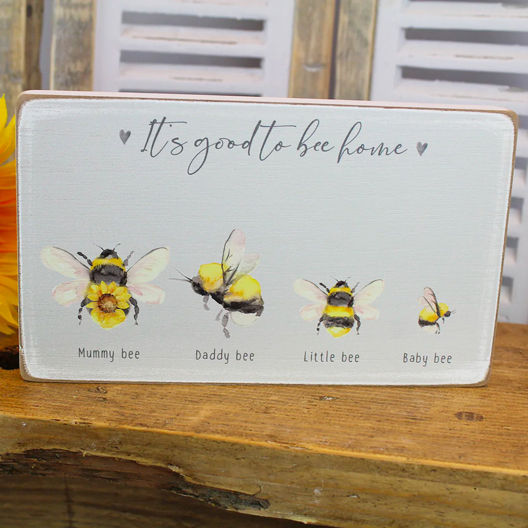 Sunflower Bee Family Block