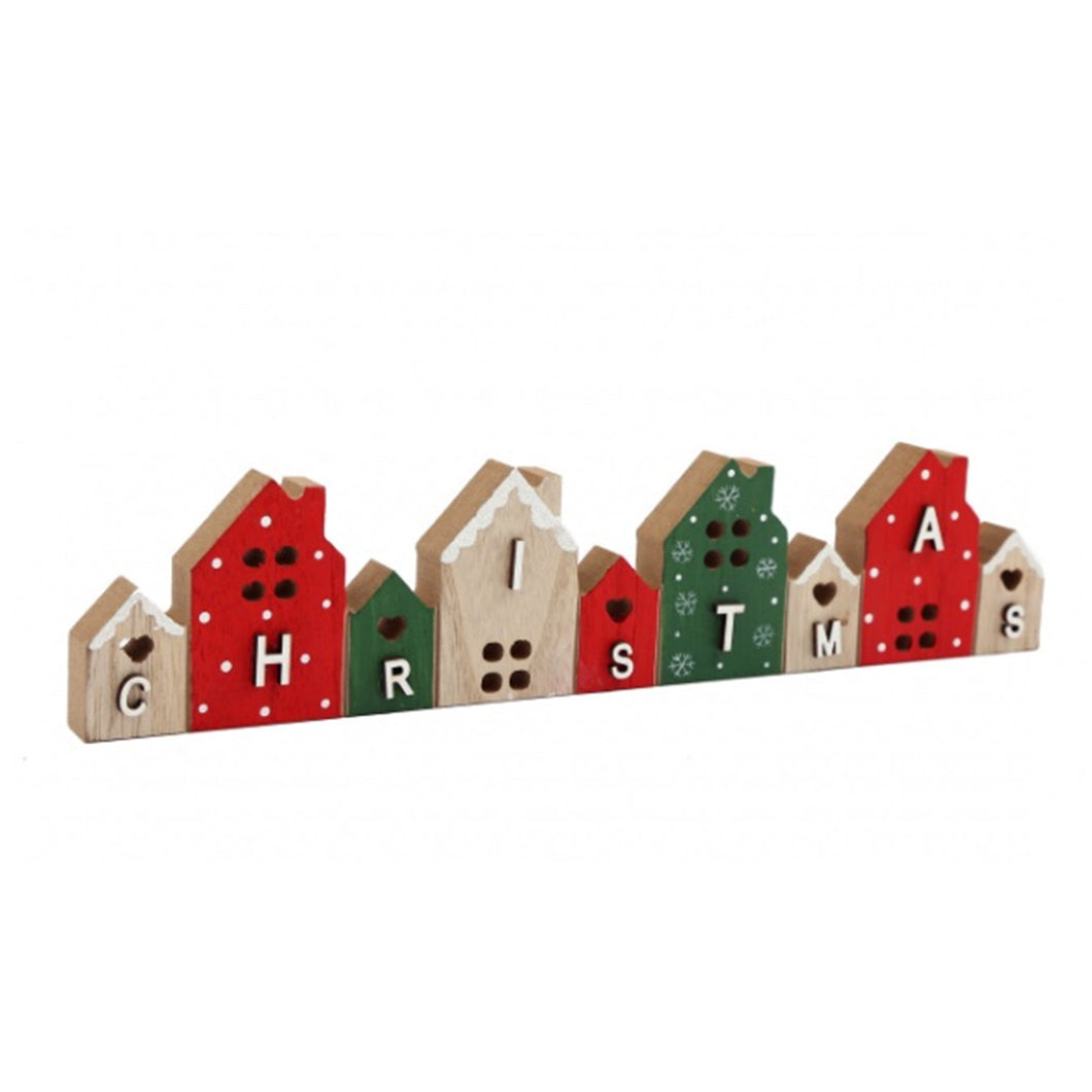 Christmas Village Scene Sign