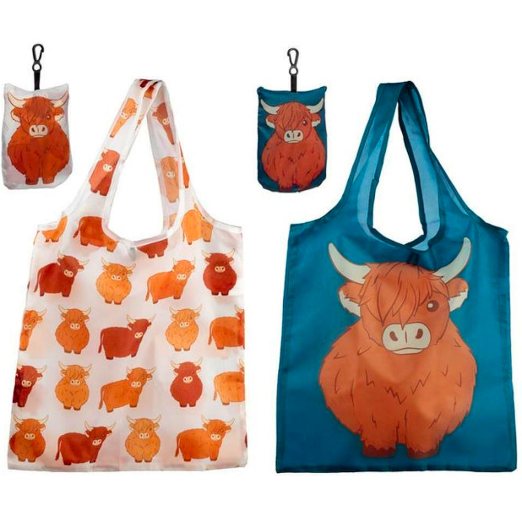 Highland Coo Foldable Shopping Bag (Assorted Design)