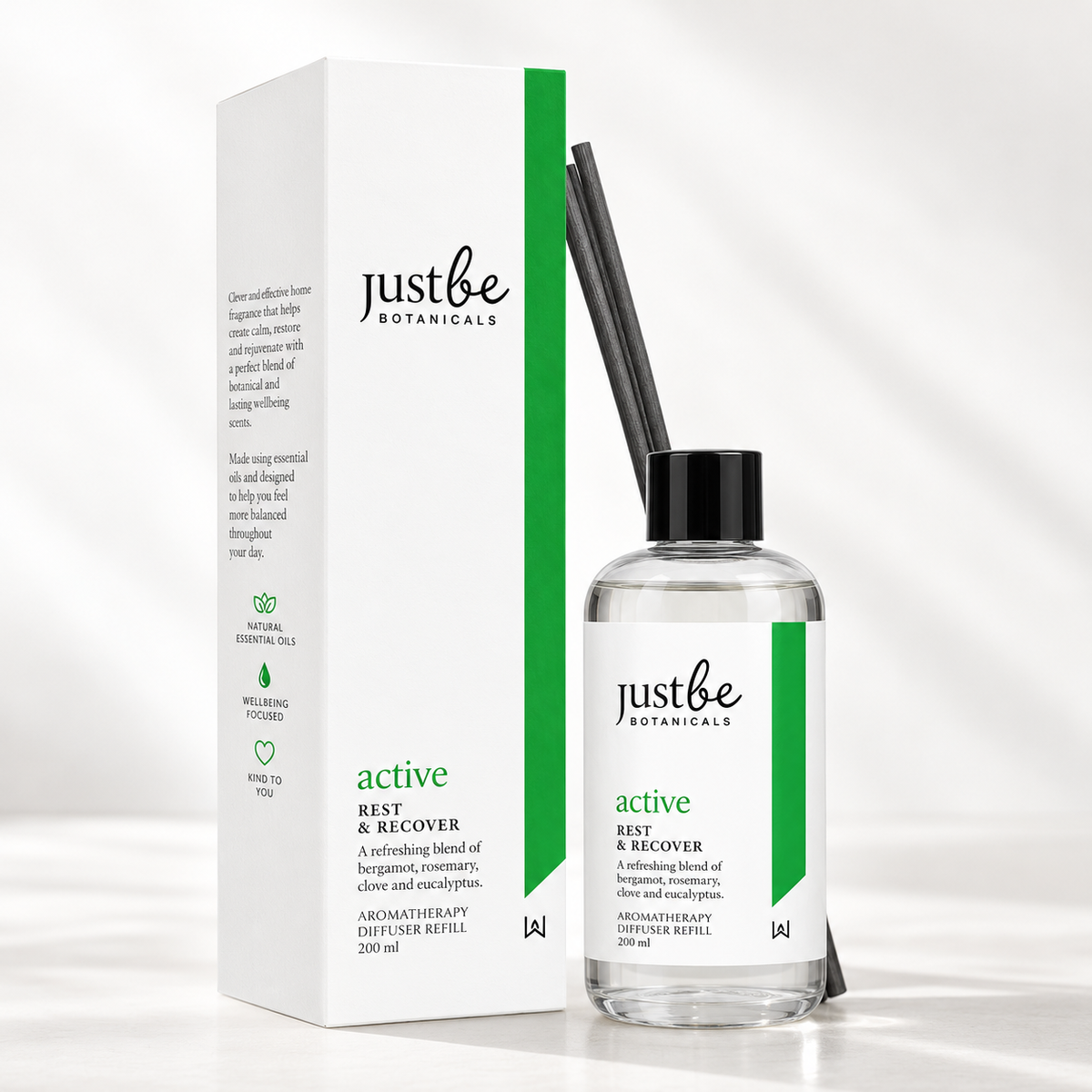 Active Rest & Recover | 200ml Reed Diffuser Refill | JustBe