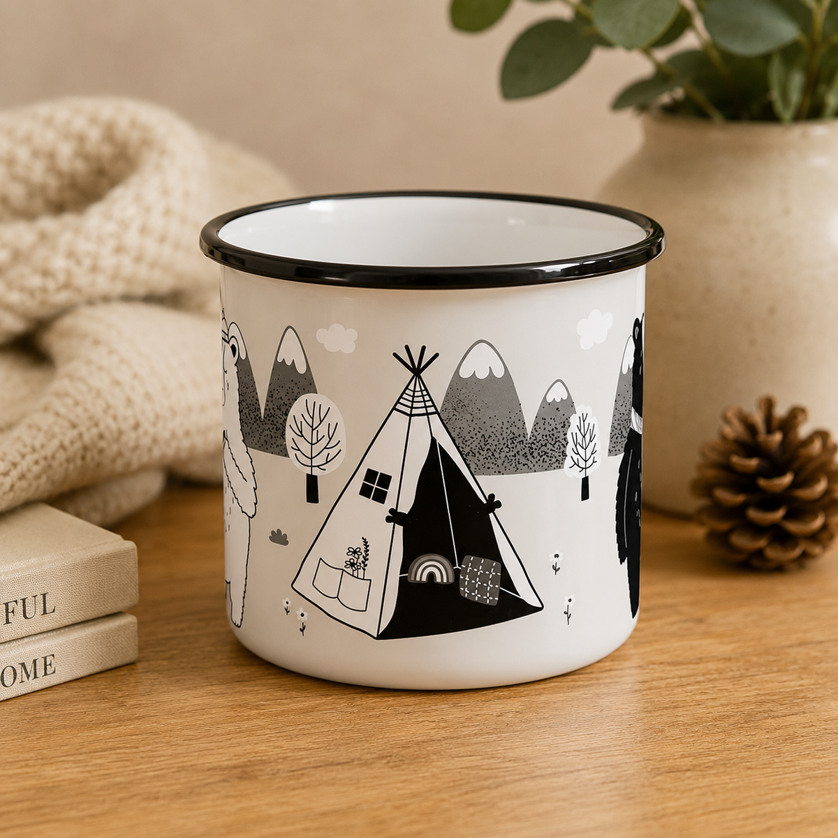 Bear Adventure Enamel Mug
