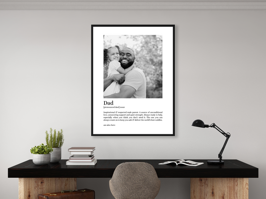 Dad Definition Personalised Photo Print