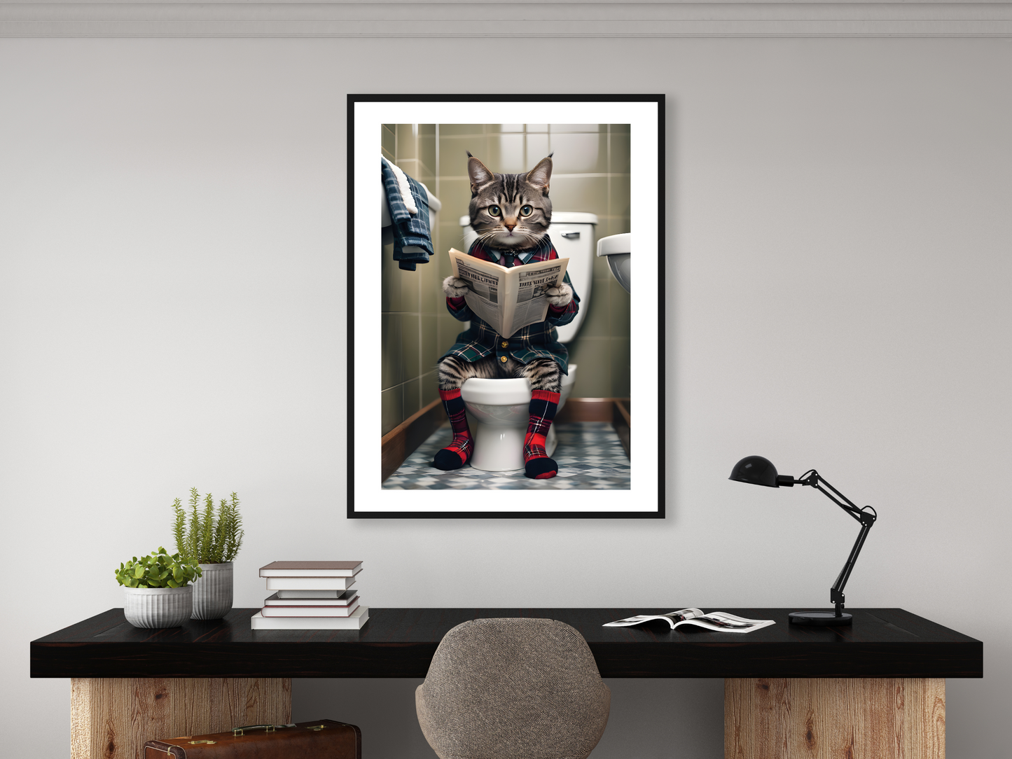 Tabby Cat On Toilet - Jacket